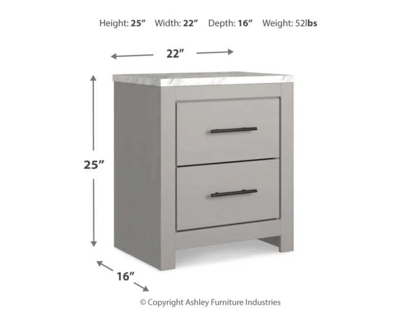Cottonburg 22" 2 Drawer Nightstand